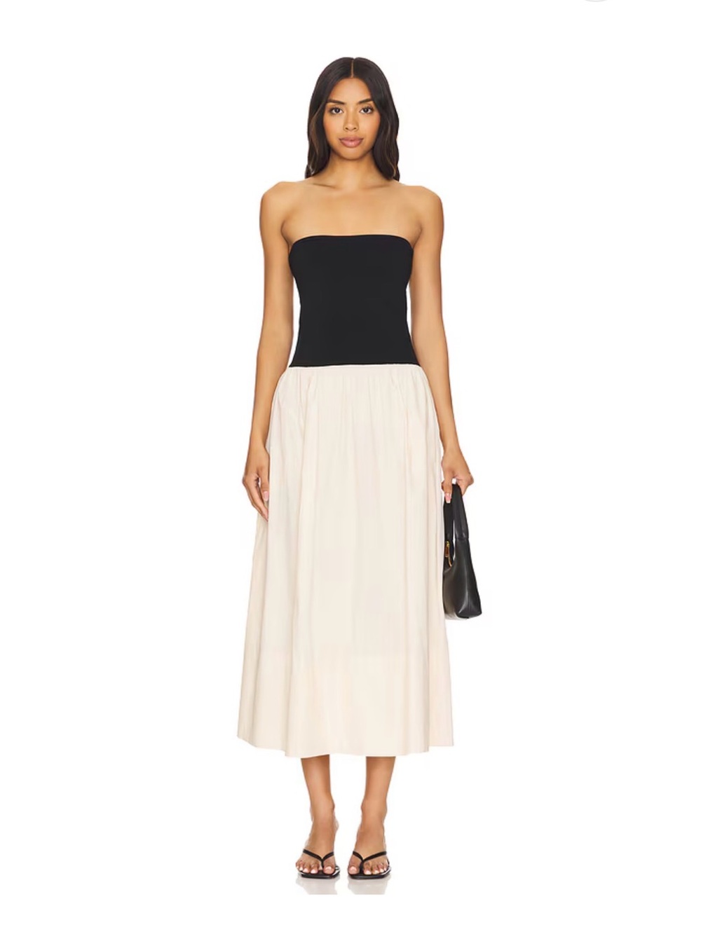 Pistola Mavo Tube Top Dress in “Pepper and Salt"